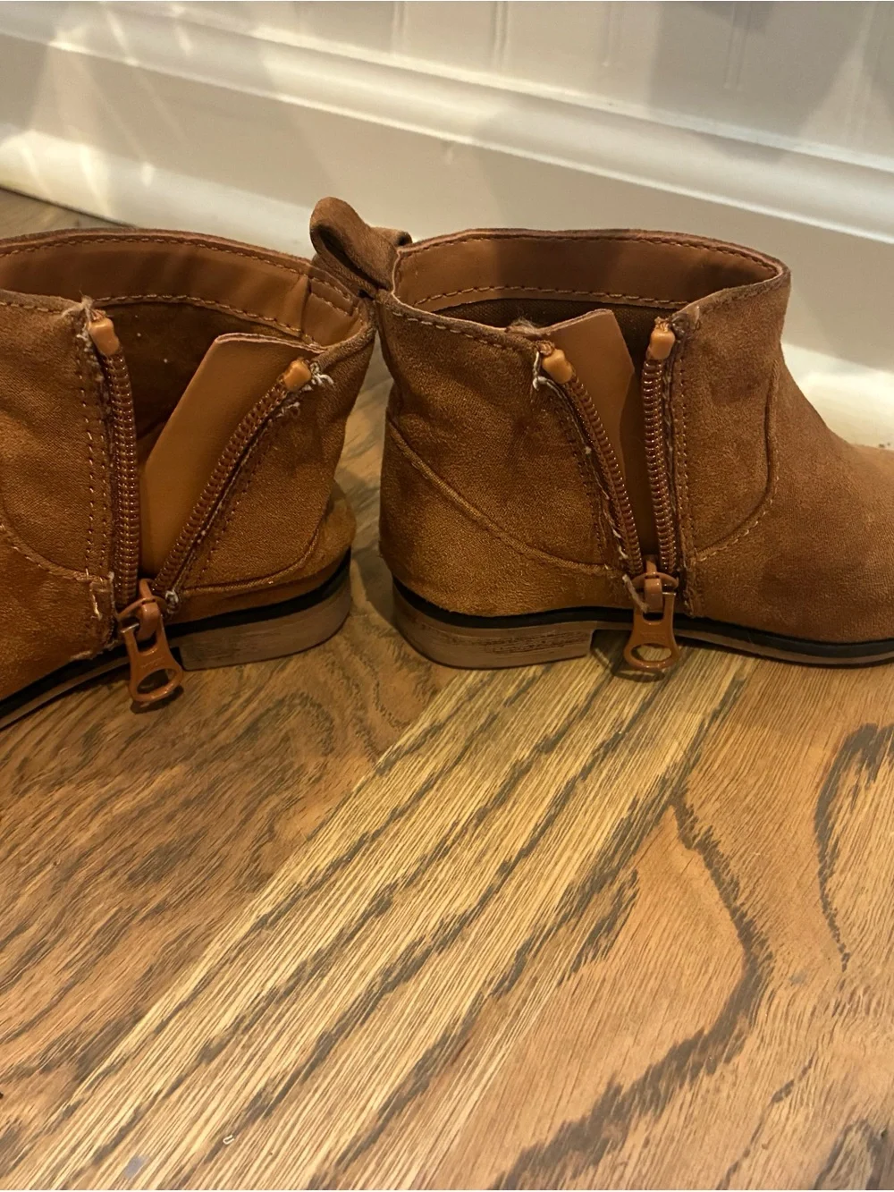 Kids Suede Ankle Boots - Brown